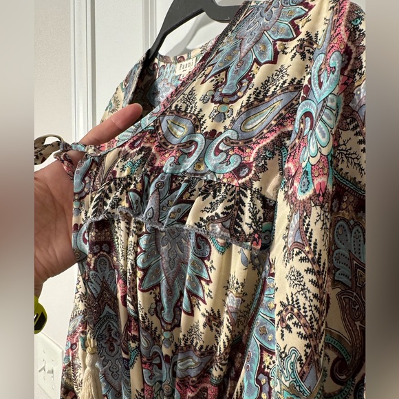 PAANI Tiered Maxi Dress Size Large - Picture 10 of 12